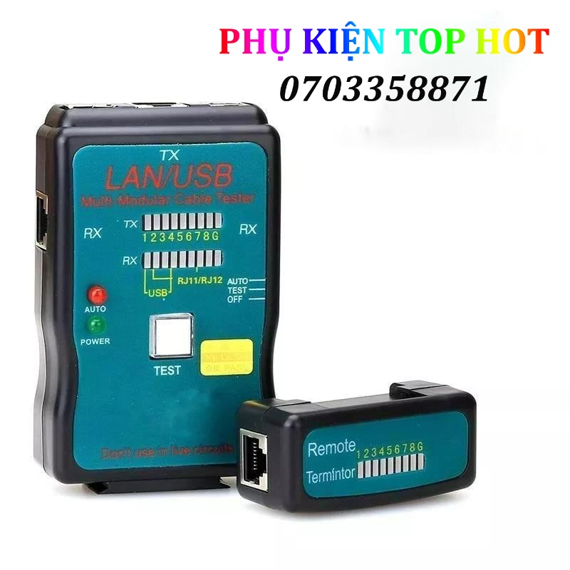 Bộ Test Cáp Lan + Usb SY-168 Kèm Pin