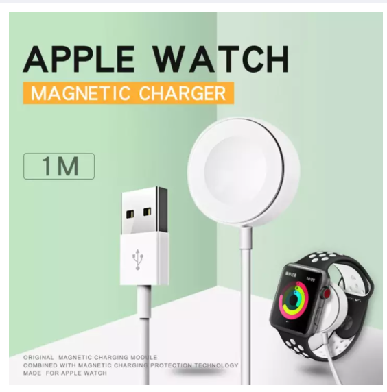 Charger applee wacth, wireless charging applle watch, cable wireless charger applle watch magnetic 1 m wire rechargeable watch smart, charger applee watch wireless charging AppleWatch 1,2,3,4,5 connect ultrafast, warranty 12 months