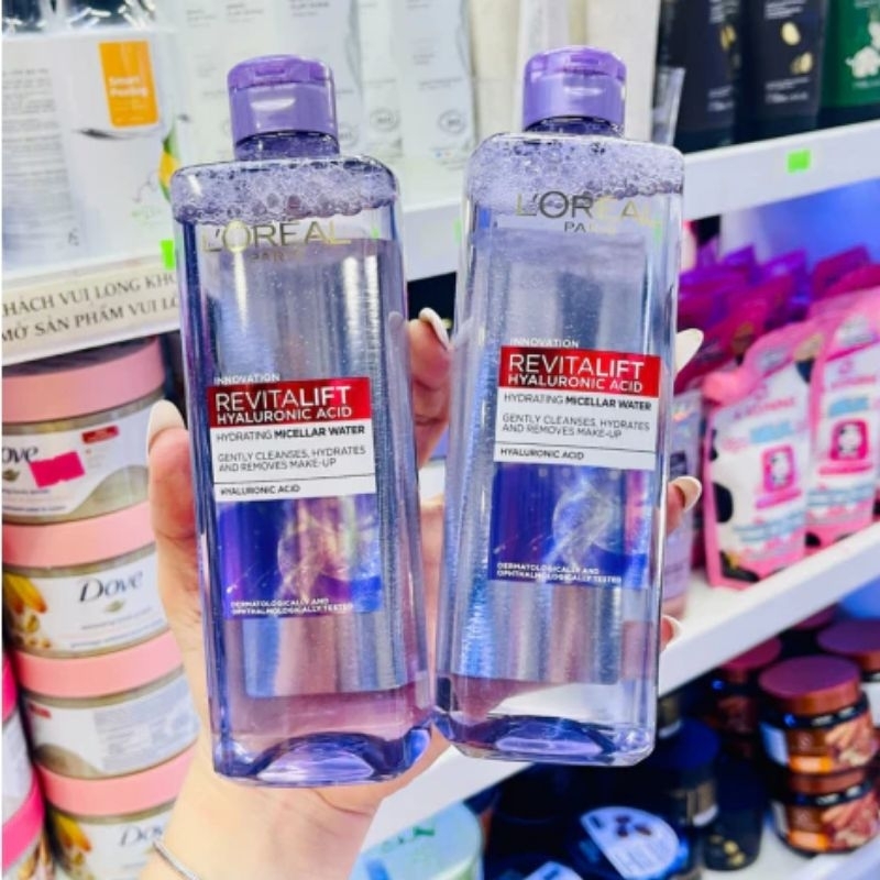 Tẩy trang loreal màu tím 400ml