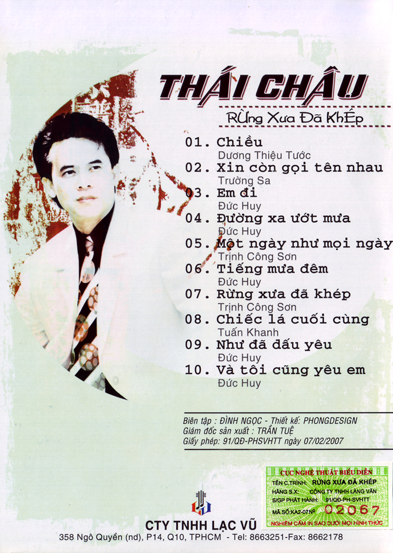 Bộ 6 đĩa CD tiếng Hát Thái châu 3