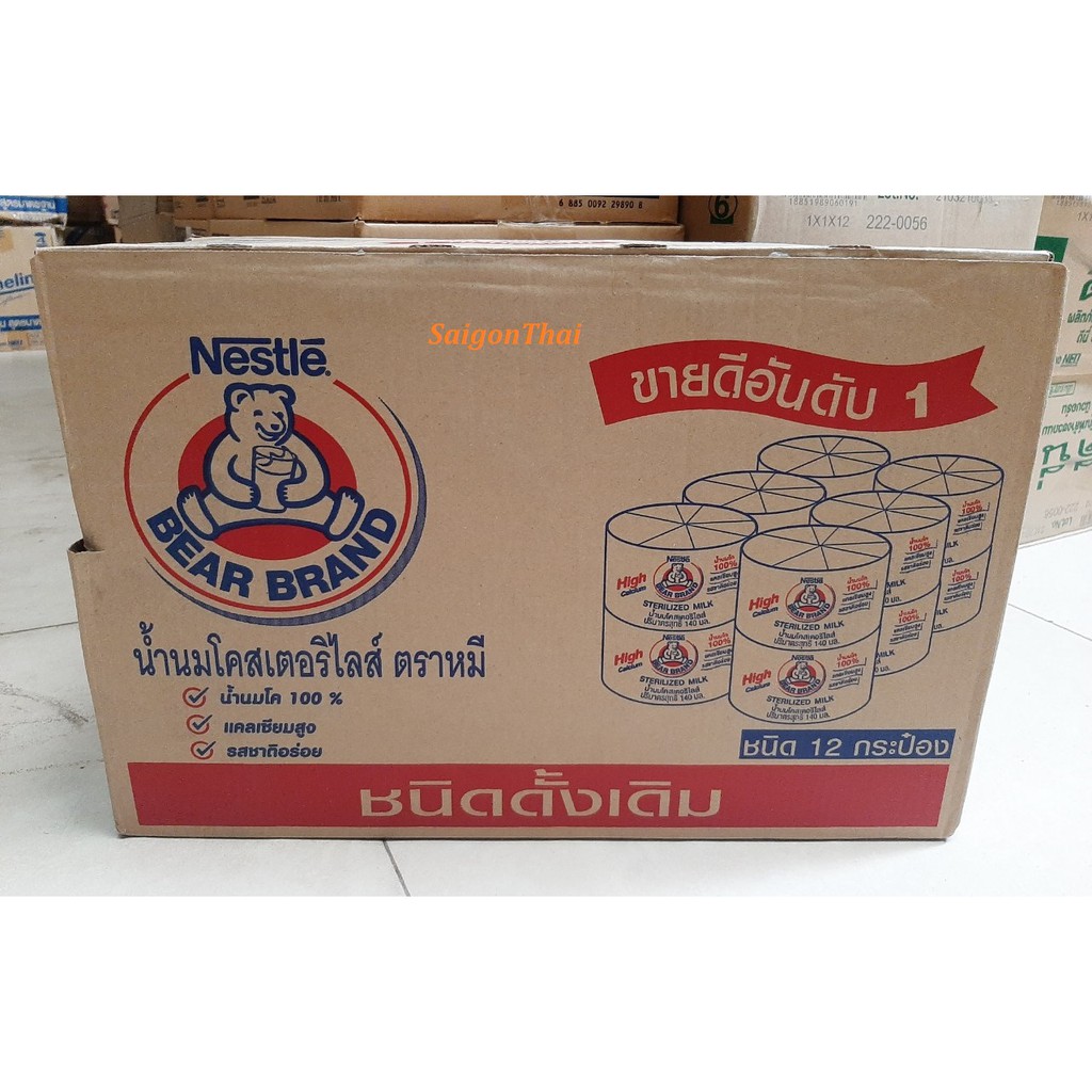 1 Thùng 96 hộp  sữa gấu Nestle 140ml chính hãng Thái Lan