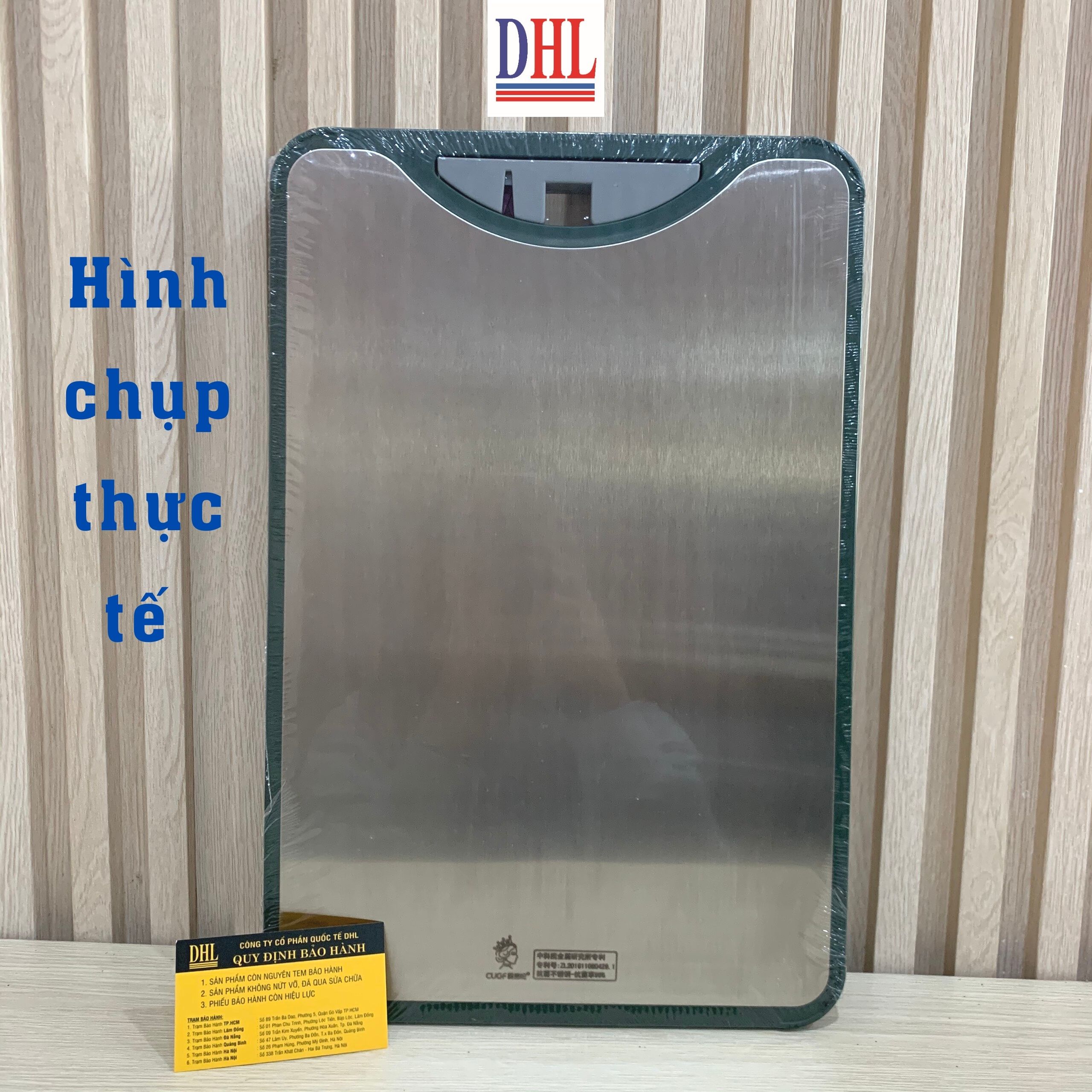 Thớt gỗ 2 mặt, mặt gỗ và mặt inox kháng khuẩn cao cấp