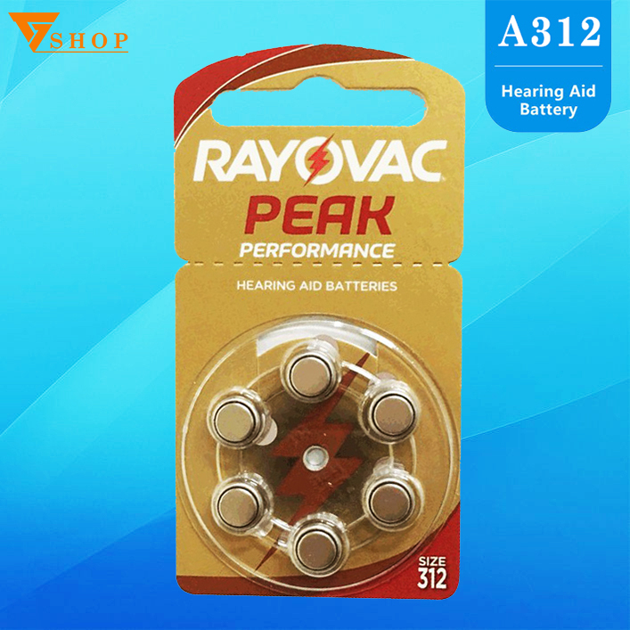 1 vỉ Pin máy trợ thính Rayovac PR41, Pin AG3, pin 312 ( vỉ 6 viên )