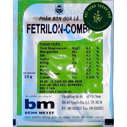 [GIAO HÀNG 2 GIỜ] Phân Bón Lá Vi Lượng Fetrilon Combi (2,5gr)