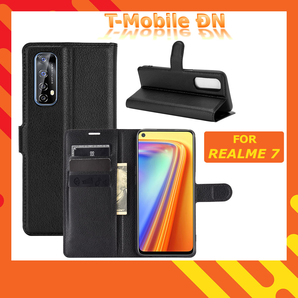 Bao da Realme 7 7i 7 Pro cao cấp có nắp gập và chống xem video tiện lợi