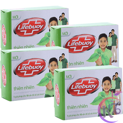 Combo 4 xà bông cục Lifebuoy 90g Thiên Nhiên với chiết xuất Trà xanh, bảo vệ diệt khuẩn 10 - xà phòng thanh