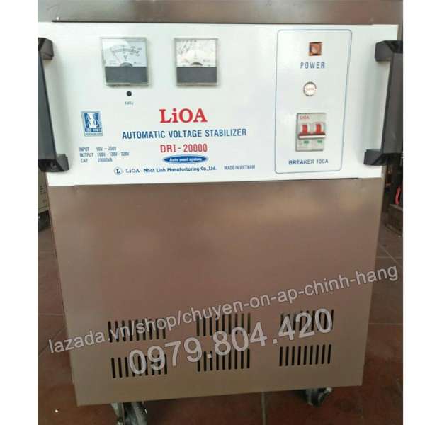 Ổn Áp Lioa 20KVA 1 Pha Dải 90-250V, DRI-20000 Bảo Hành 4 Năm