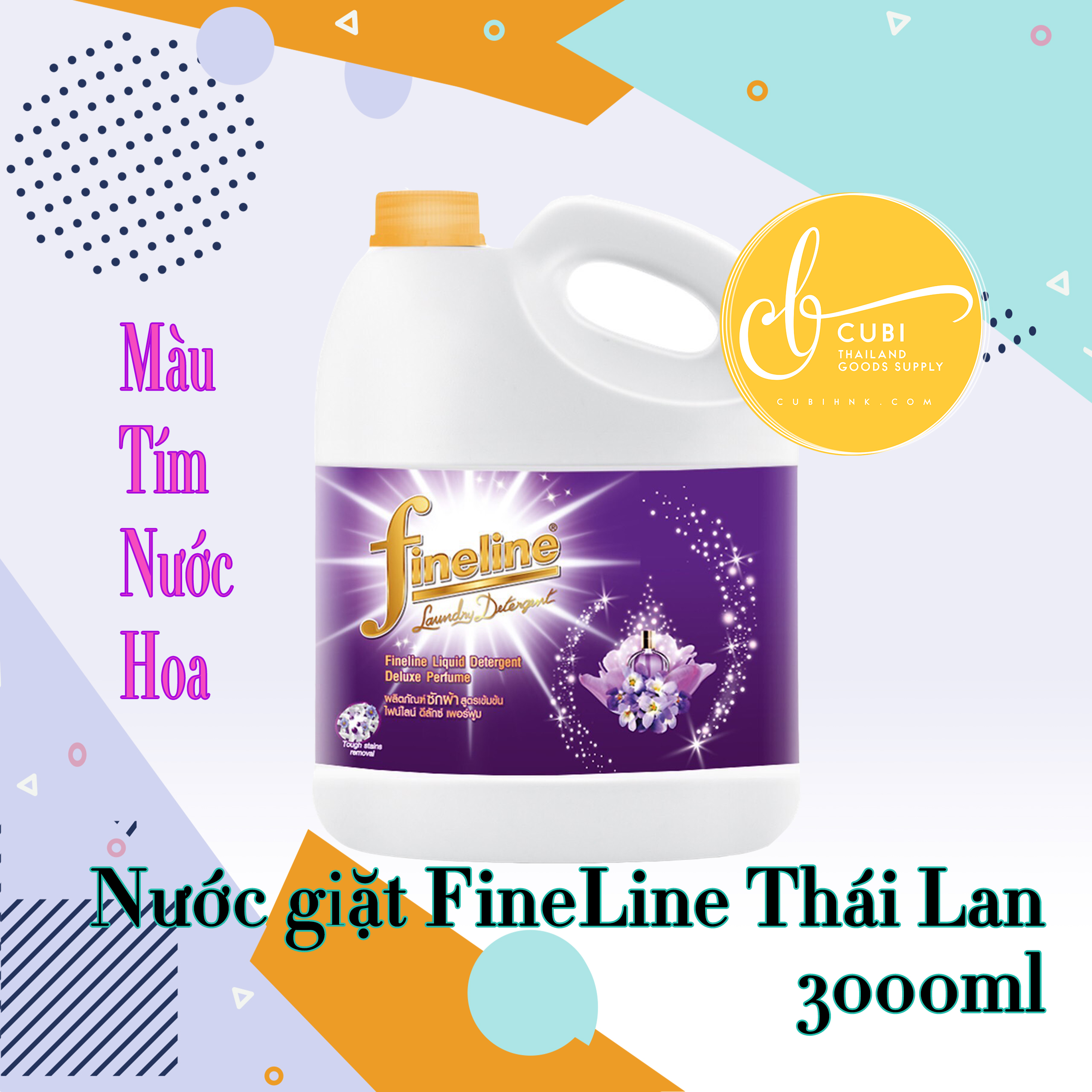 Nước Giặt Xả Fineline Thái Lan 3000ML - Tím Nước Hoa