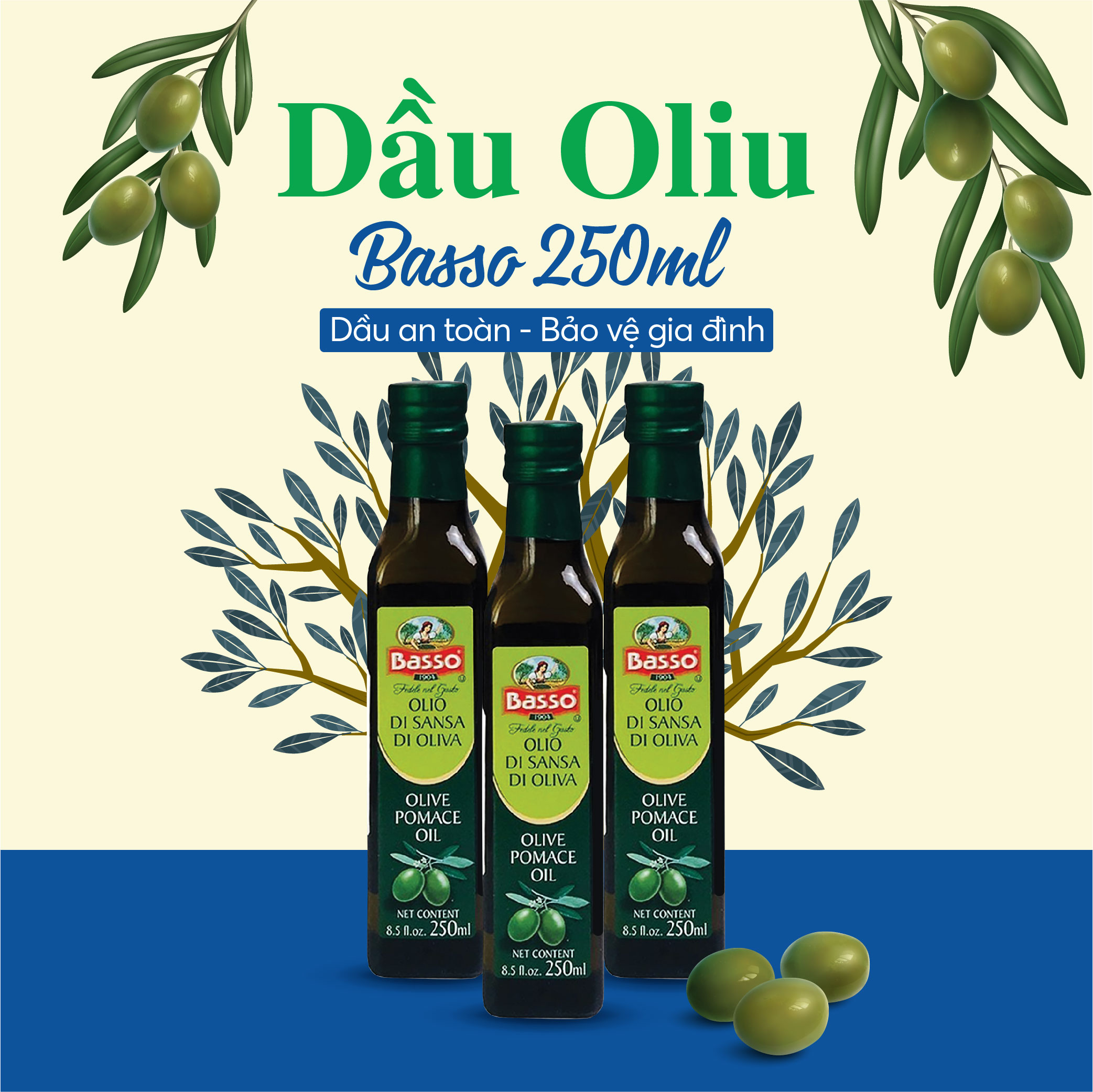 Dầu olive pomace 250ml - date 17/10/2026
