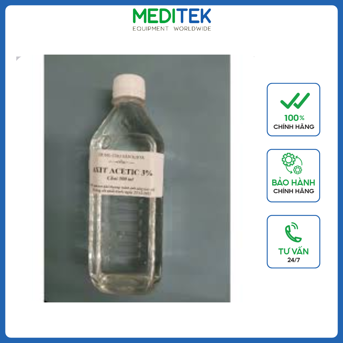 Dung dịch axit acetic 3%, chai/500ml