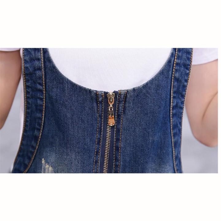 [HCM]Yếm Jean Nữ 2 Dây Phối Da Duyên Dáng