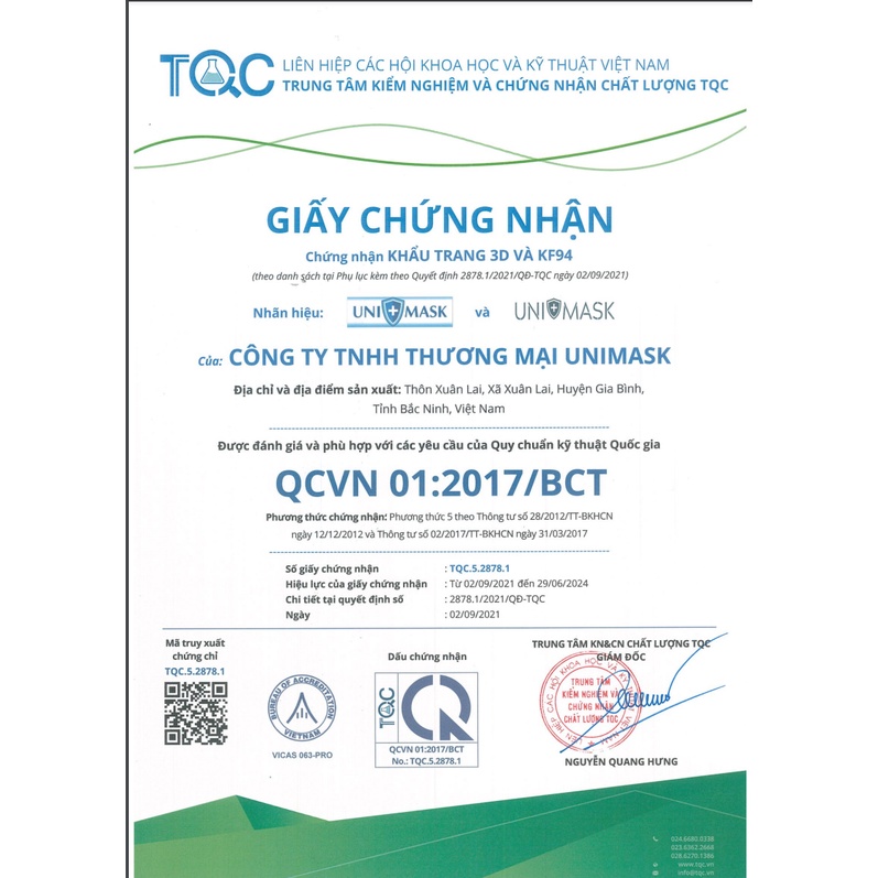 10 chiếc Khẩu trang 4 Lớp KF94 UNI MASK