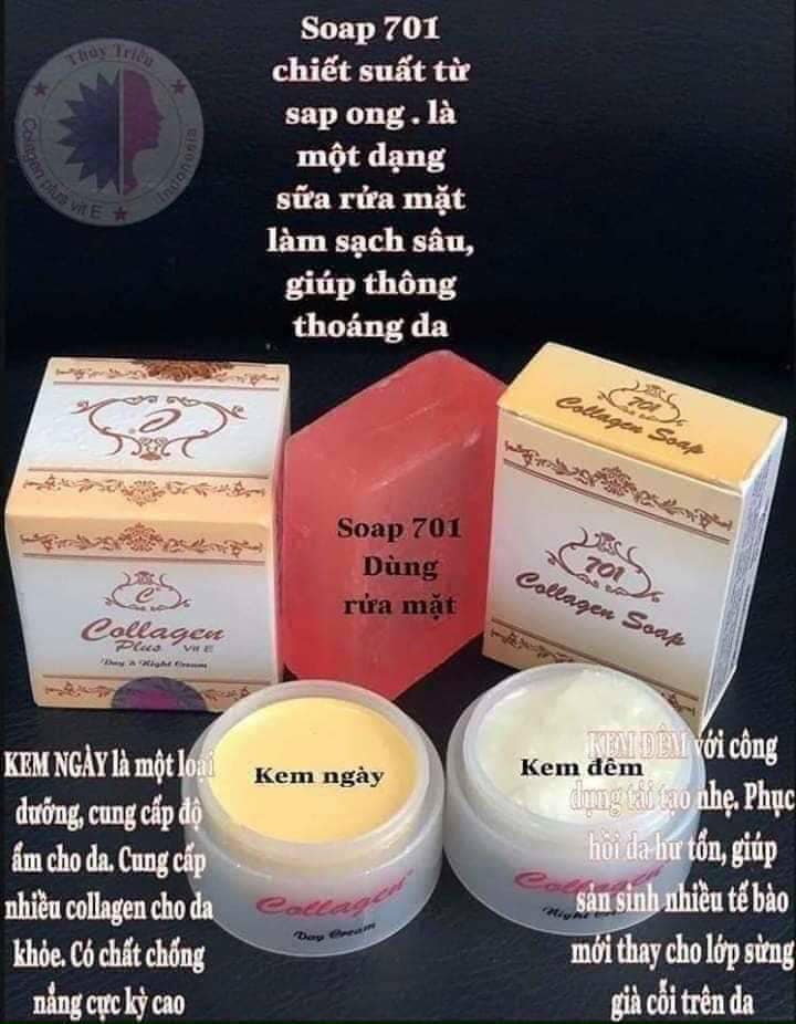 [tem đỏ]KEM COLLAGEN PLUS VIT E DƯỠNG TRẮNG DA MẶT