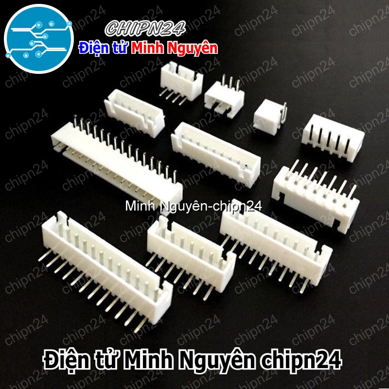 [10 cái] (F301) Header 2P XH2.54-2P Đực Cong - HH001703