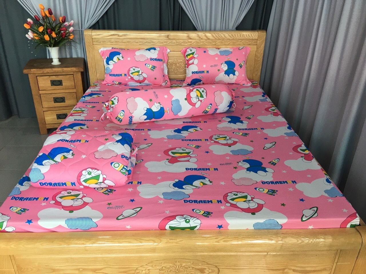 drap thun hàn mát lạnh- drap giường-grap cao cấp