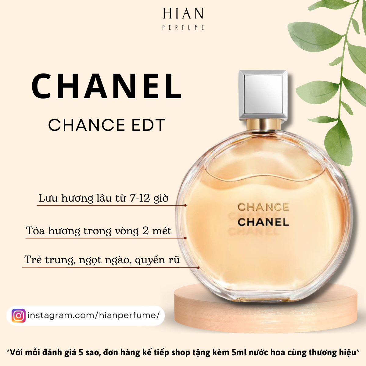 Nước hoa chiết Chanel Chance EDT 5ml | 10ml