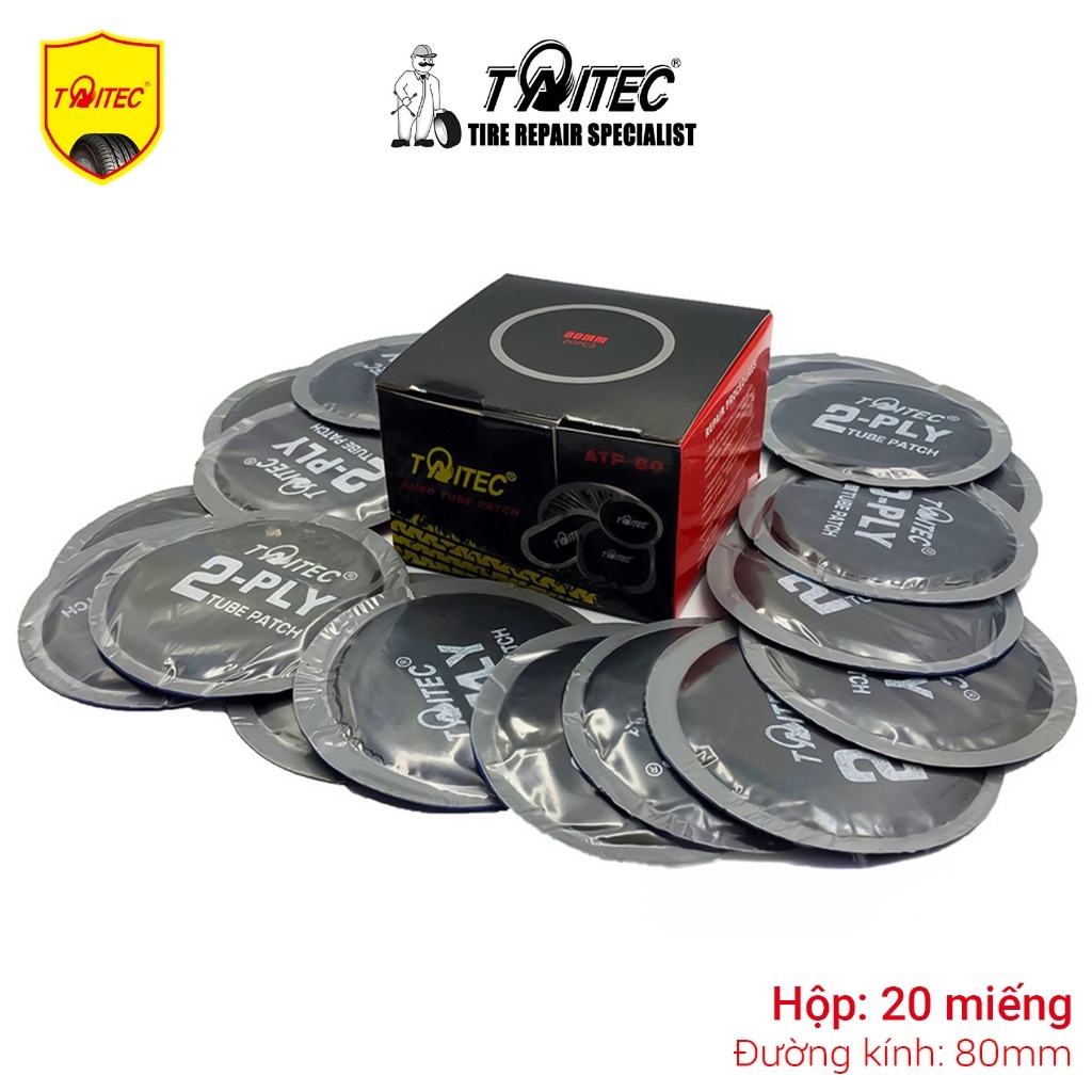 Miếng vá Săm vá ruột tiêu chuẩn MỸ dùng cho ô tô, mô tô, xe máy, xe đạp nhiều kích cỡ, hình Tròn, Oval - TAITEC