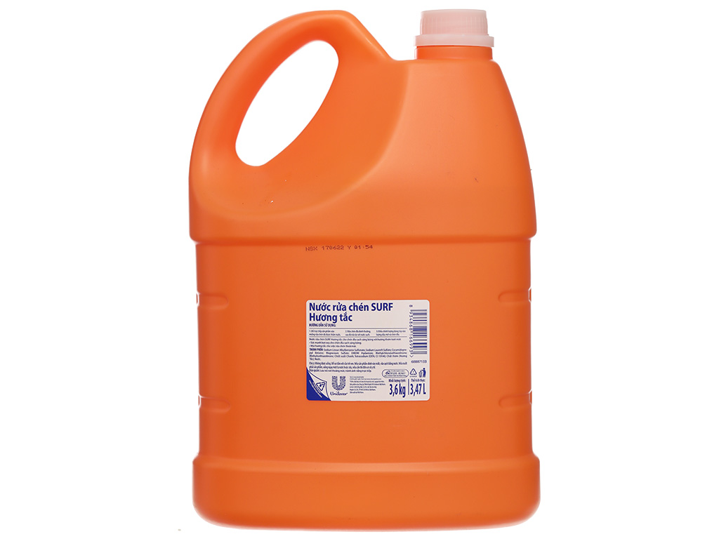 Nước Rửa Chén Surf Hương Tắc (Cam) Can 3.5KG