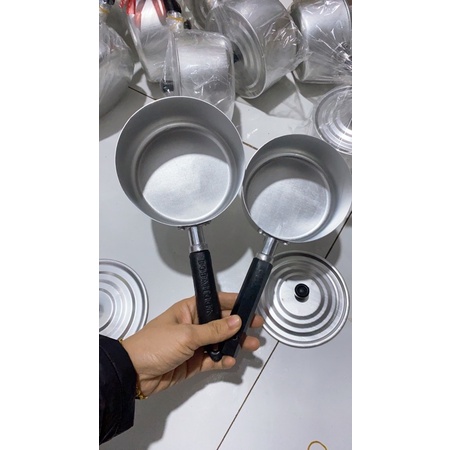 Nồi quấy bột nhôm cho bé - quánh nấu bột 12cm, 14cm