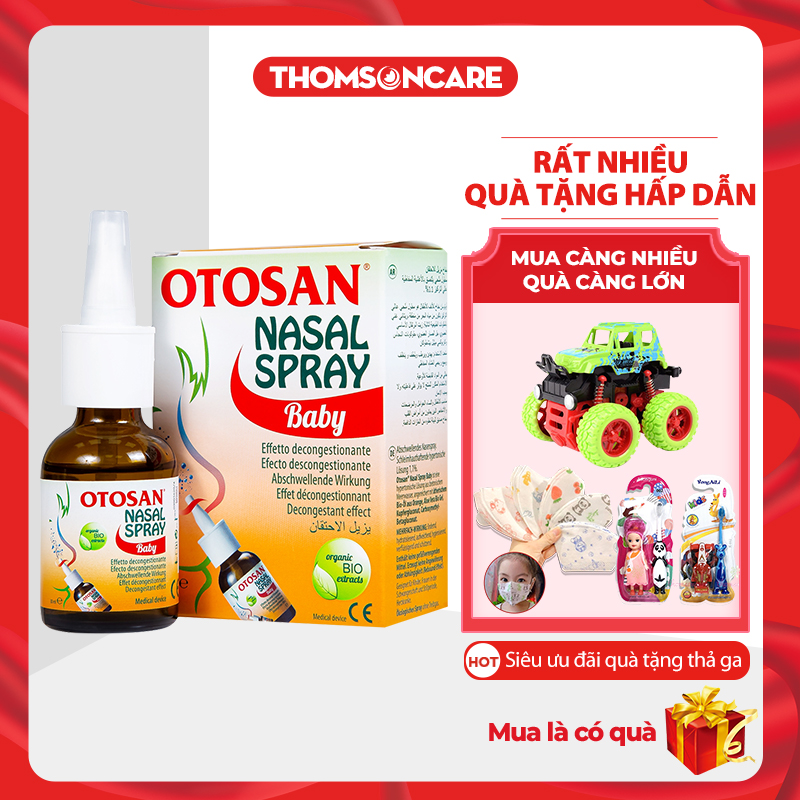 Xịt mũi Otosan - Từ Lô hội Keo ong giúp giảm mũi dị ứng, xoang, làm sạch khoang mũi thông mũi cho bé - Lọ 30ml