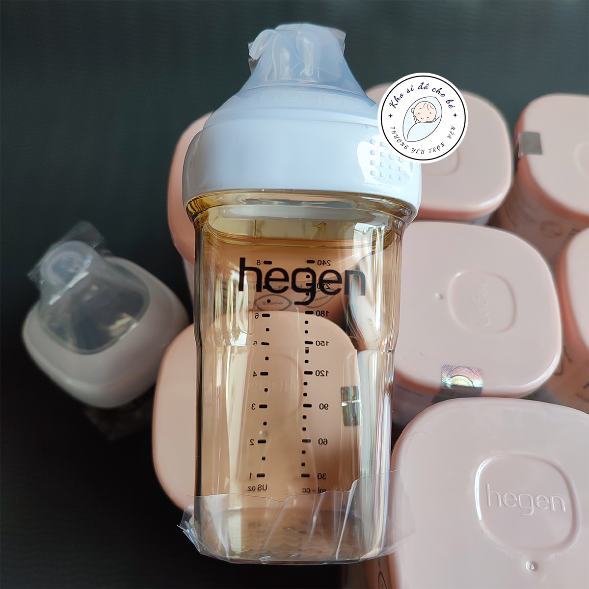 Bình sữa Hegen cao cấp 150ml được chọn núm miễn phí