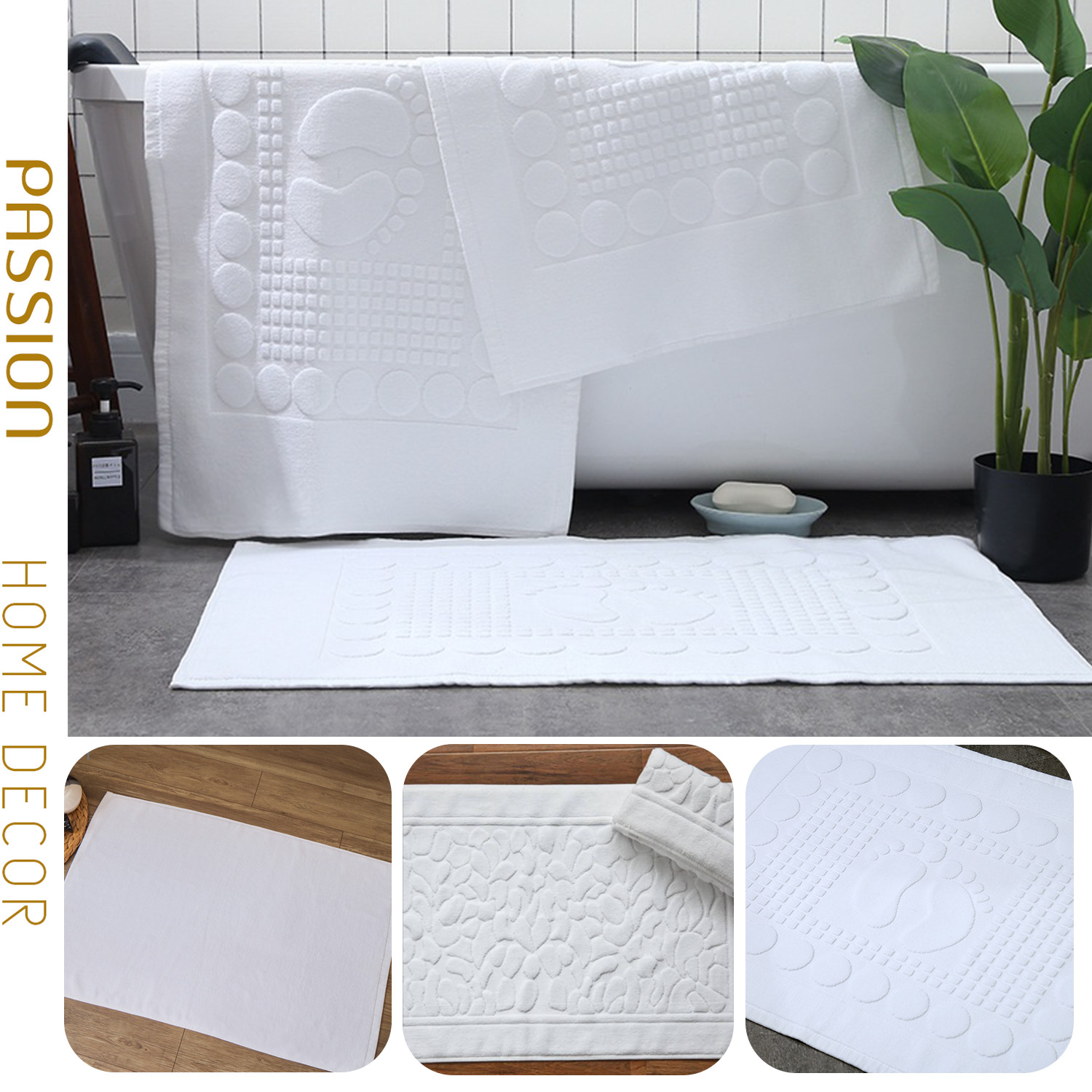 Thảm lau chân khách sạn 50x80cm dập vân