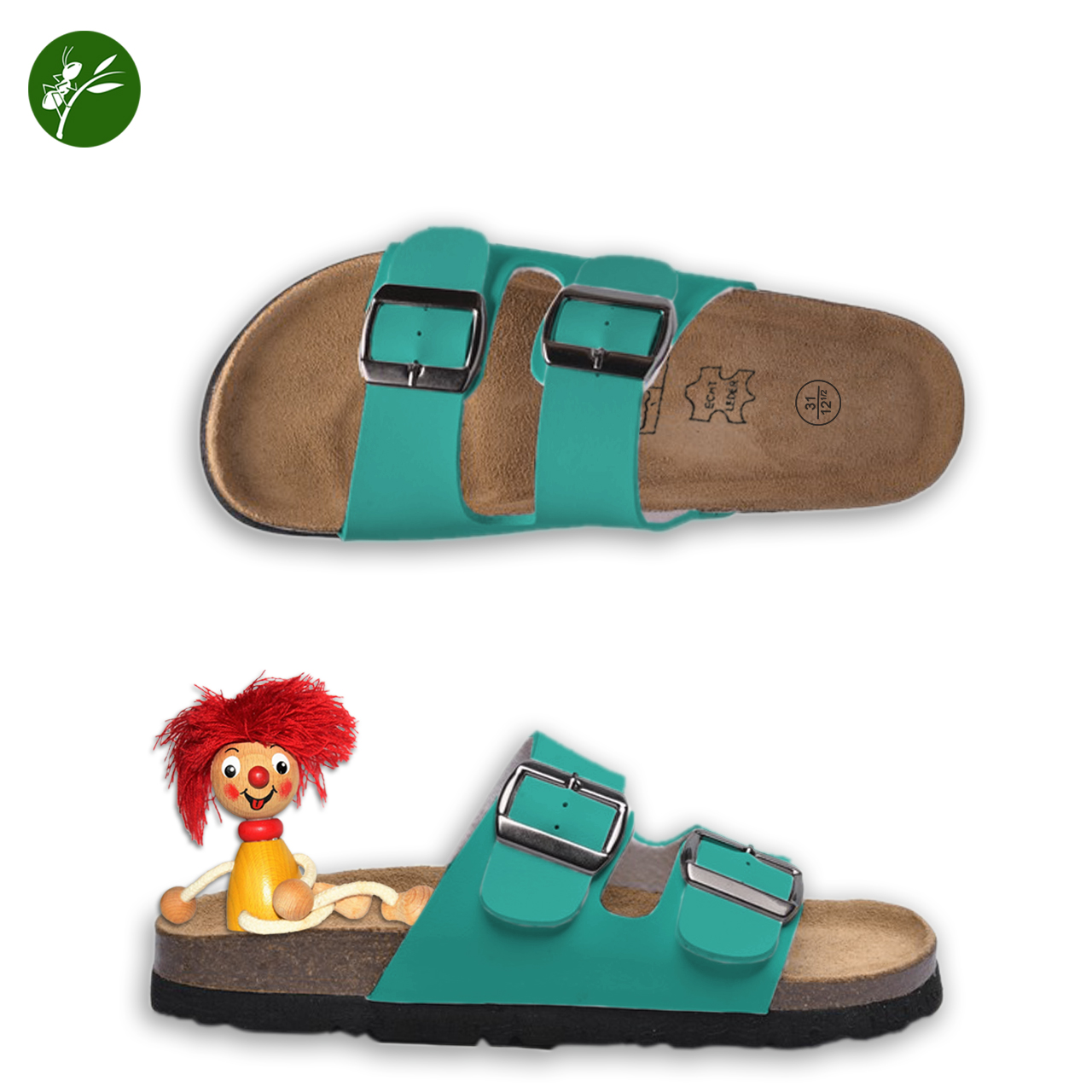 [HCM]Dép đế trấu cho Bé Quai 2 khoá (size 28-37)