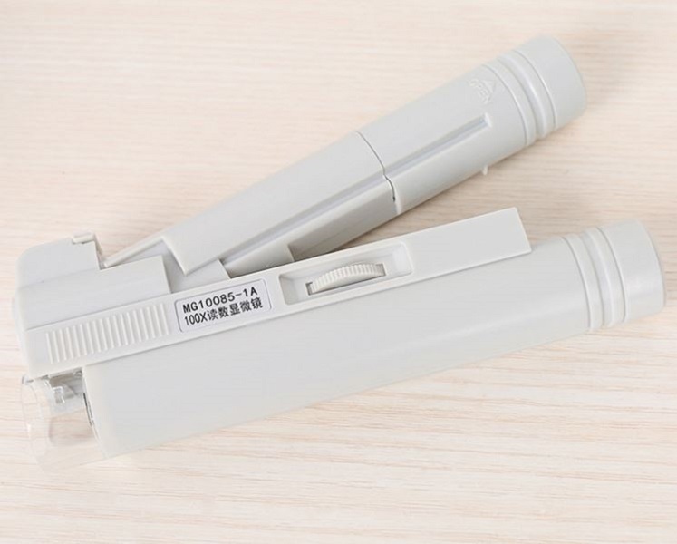 Kính lúp 100x cầm tay có đèn V2 ( SOI MẠCH ĐIỆN TỬ, ĐỒ GỐM SIÊU NÉT )