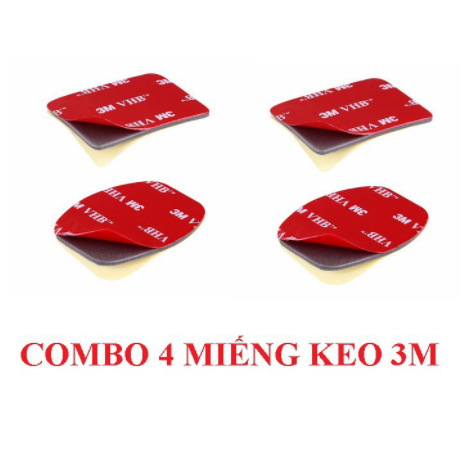 [HCM]Bộ 4 Miếng Dán Vuông 3M Gắn Camera Hành Trình