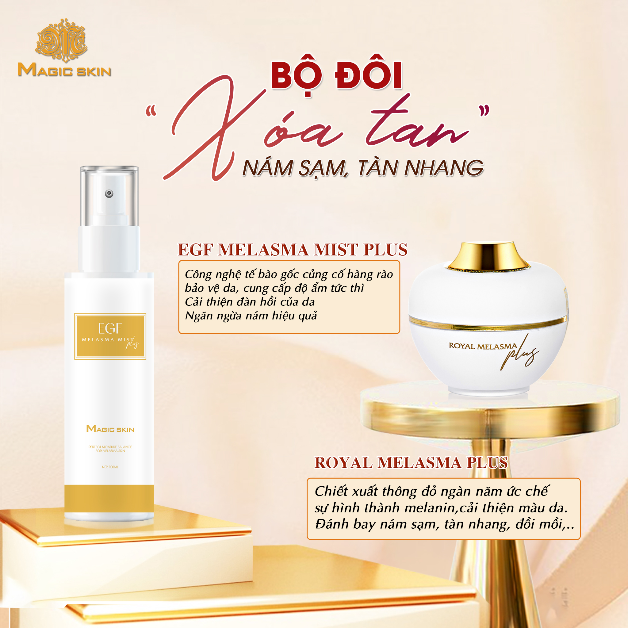 Xịt khoáng Nám Melasma Magic Skin