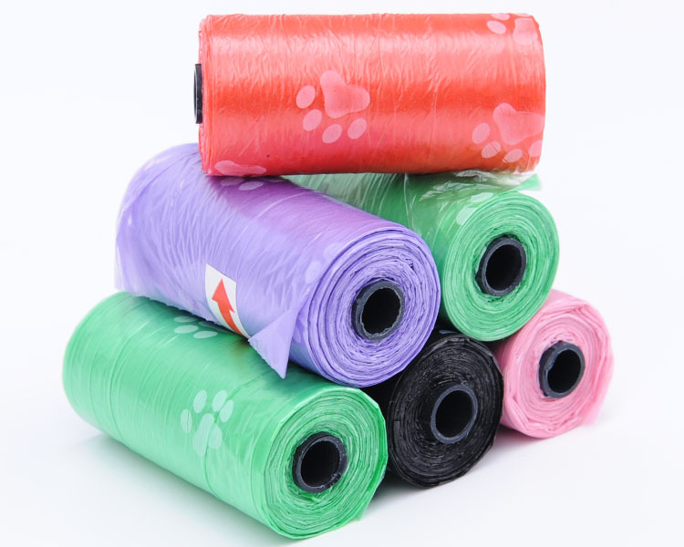 Bịch Nilon dọn phân cho chó mèo Dùng với kẹp hốt phân - Combo 5 cuộn nilon