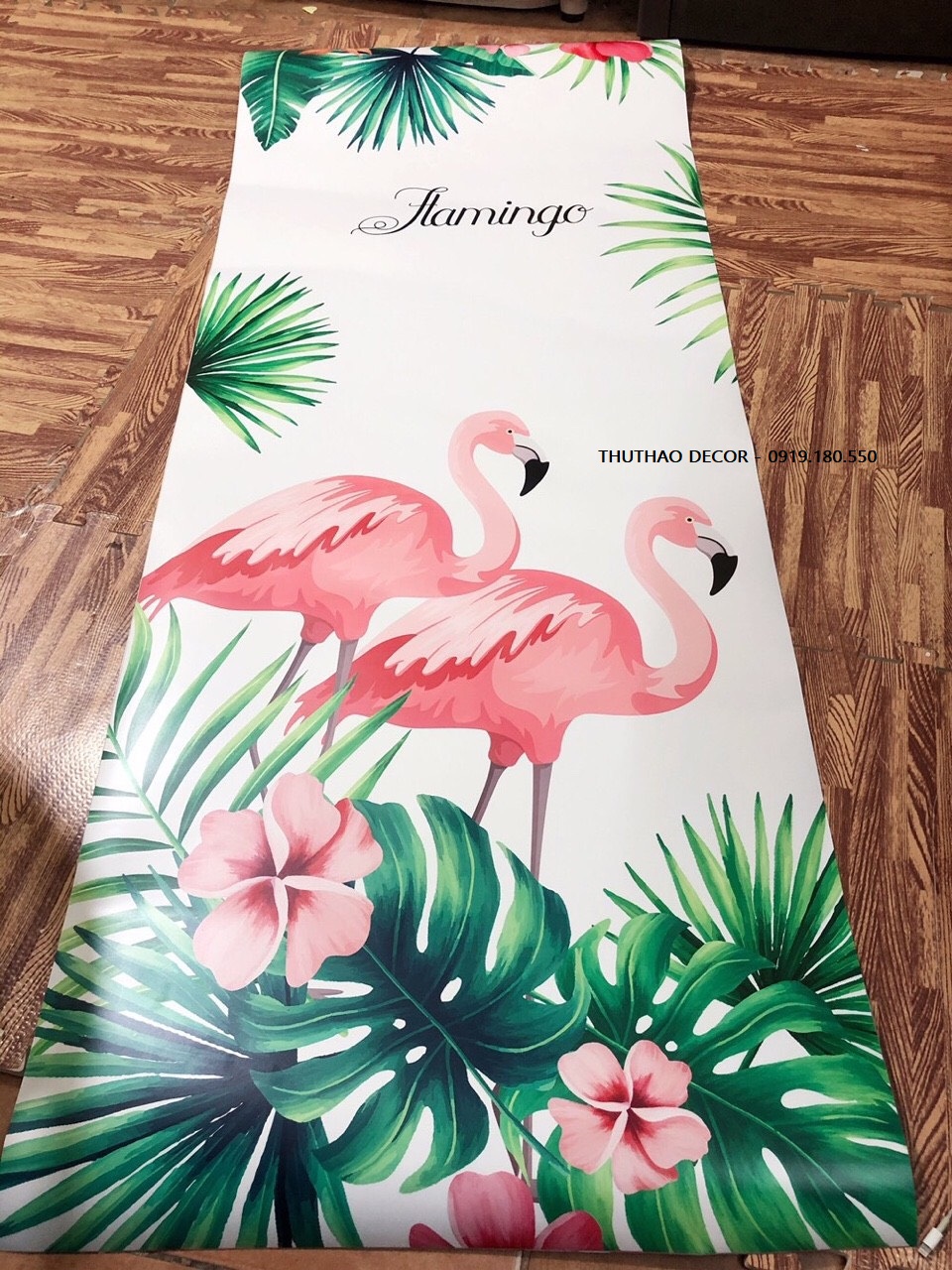 [HCM]Giấy Decal Dán Tủ Lạnh CHIM HỒNG HẠC - THUTHAODECOR