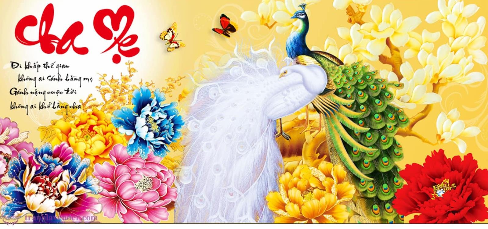 [HCM]tranh thêu chữ thập Cha mẹ - LV3053