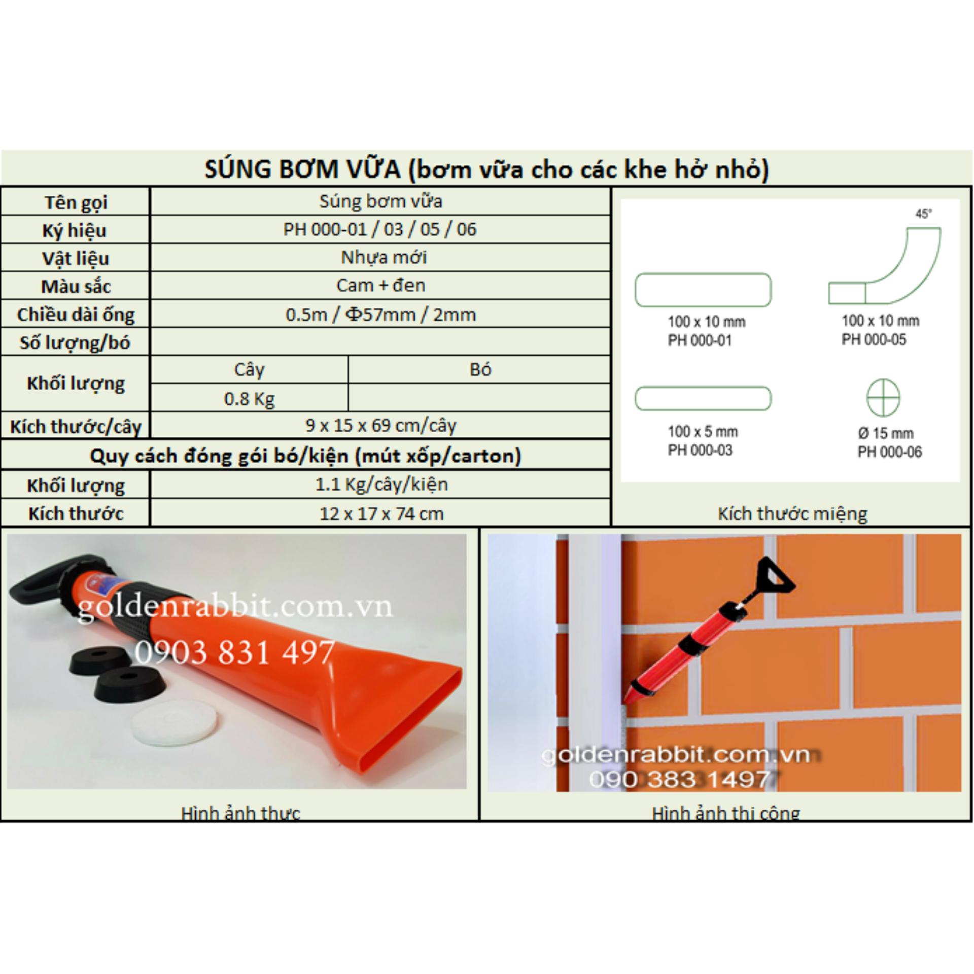[HCM]DỤNG CỤ BƠM VỮA ĐẦU DẸP PH000-03 (5MM)