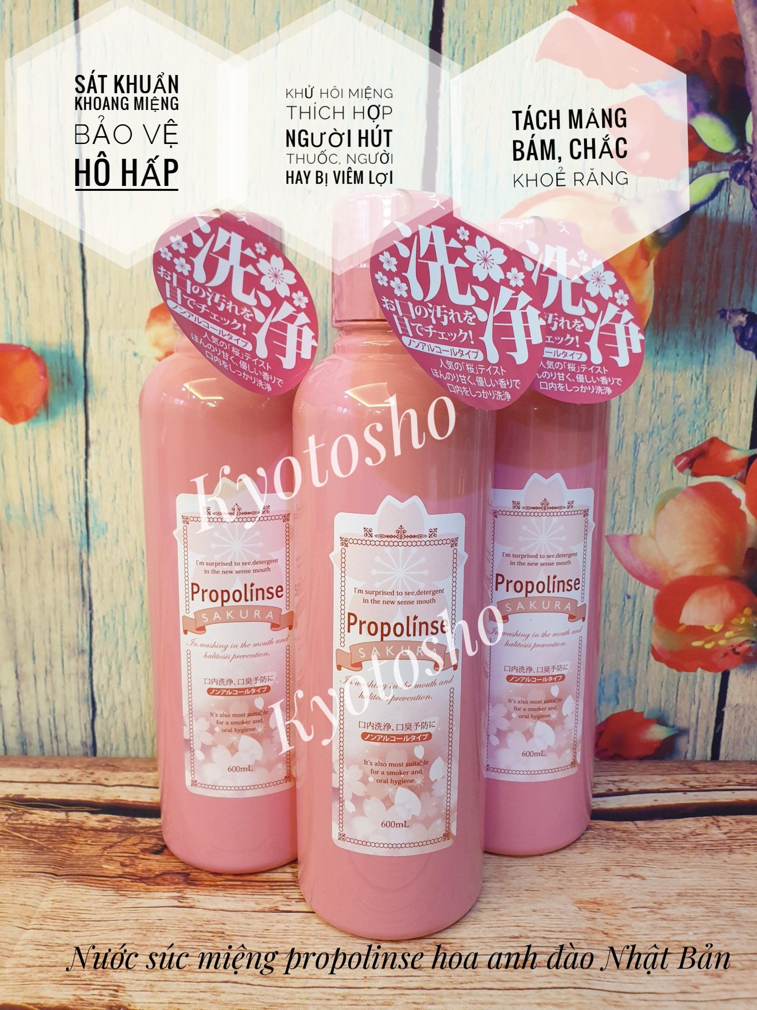Nước súc miệng Propolinse 600ml  nội địa Nhật