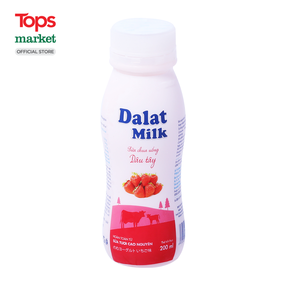 Sữa Chua Uống Dalatmilk Vị Dâu Tây 200ML