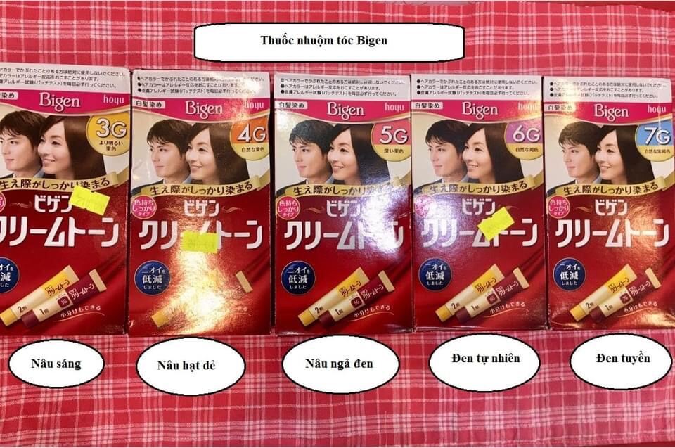 Thuốc nhuộm tóc thảo dược Bigen top 1 Nhật Bản ( nhuộm tóc phủ bạc )