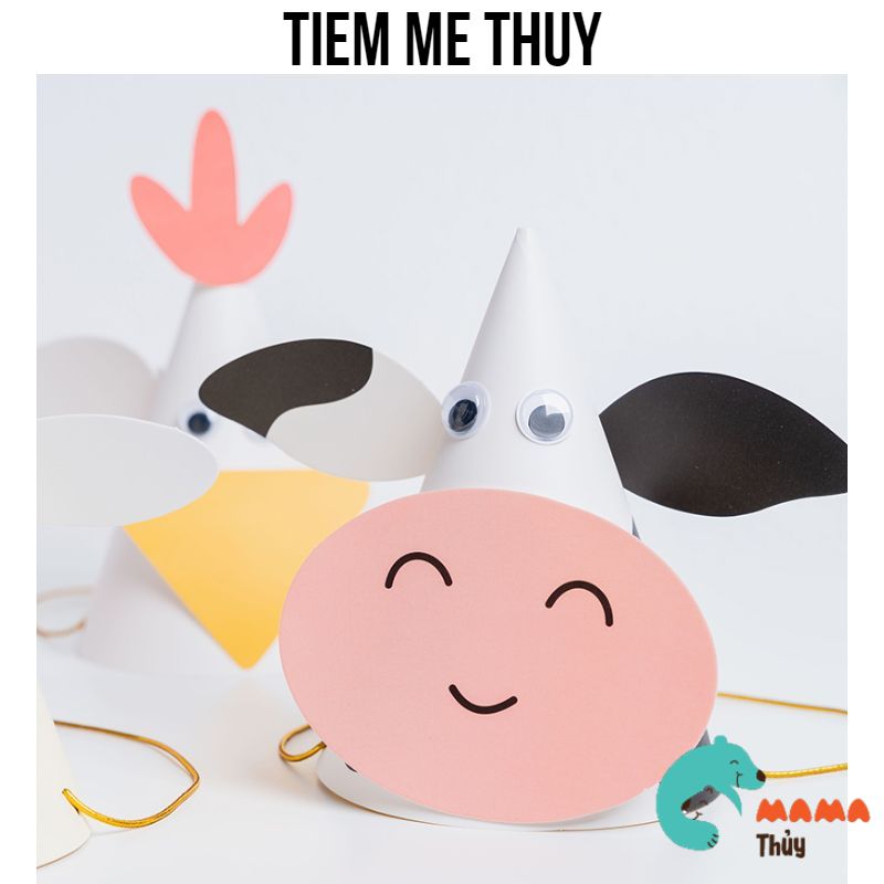 Nón sinh nhật hình con vật cho bé yêu