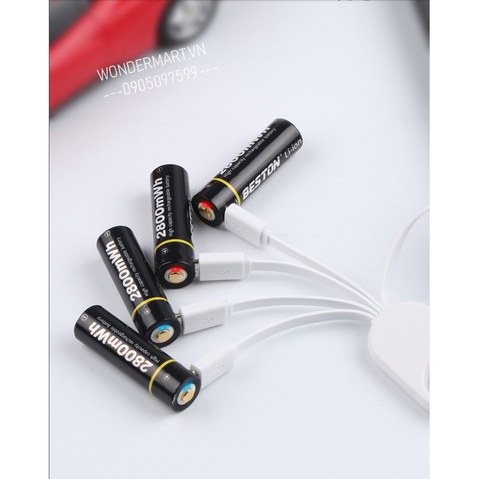 [HCM]Pin sạc AA 1.5V cao cấp Beston Lithium 3500mWh