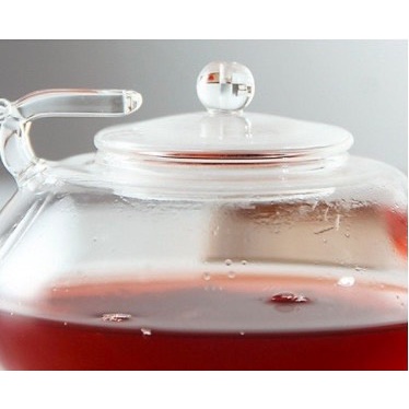 Ấm pha trà thủy tinh 600ml tay cách điệu