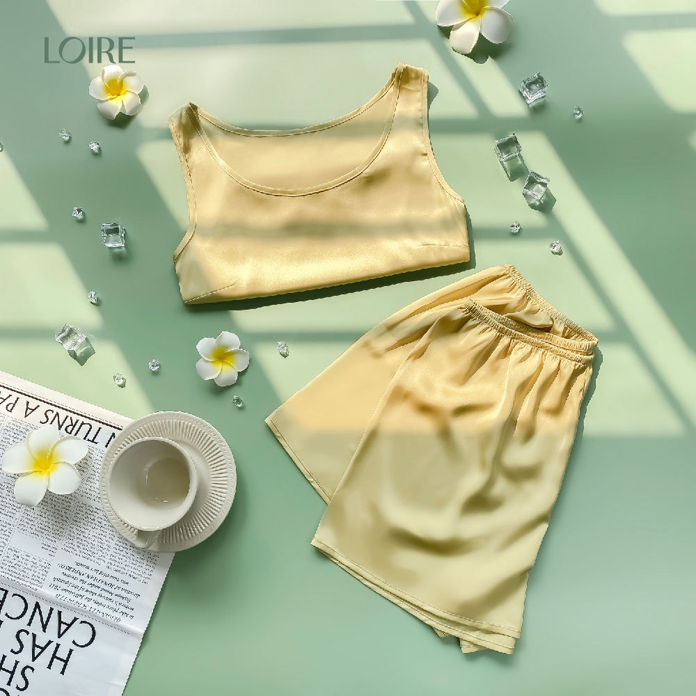 Bộ Đồ Ngủ Lụa Cộc Basic Loirechic BNC01