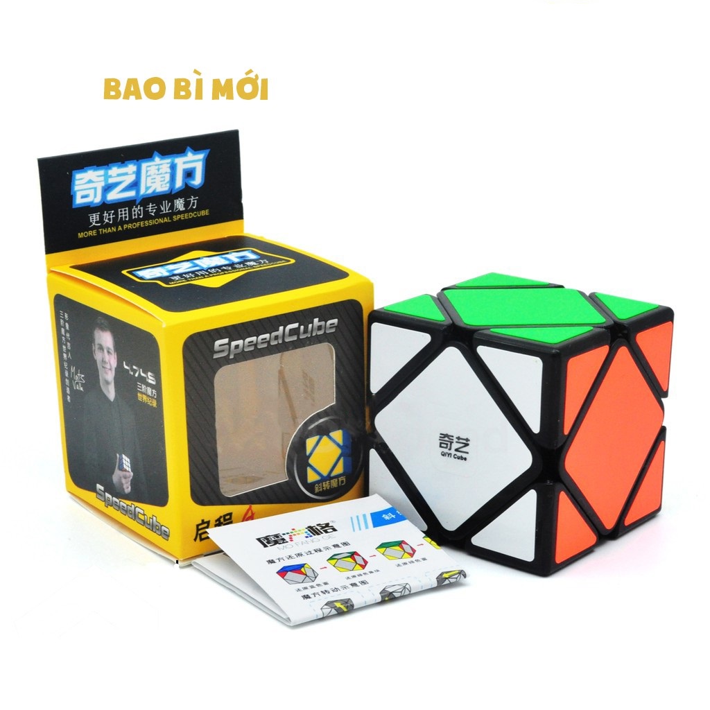 Rubik biến thể- rubik skewb qiyi cube viền đen