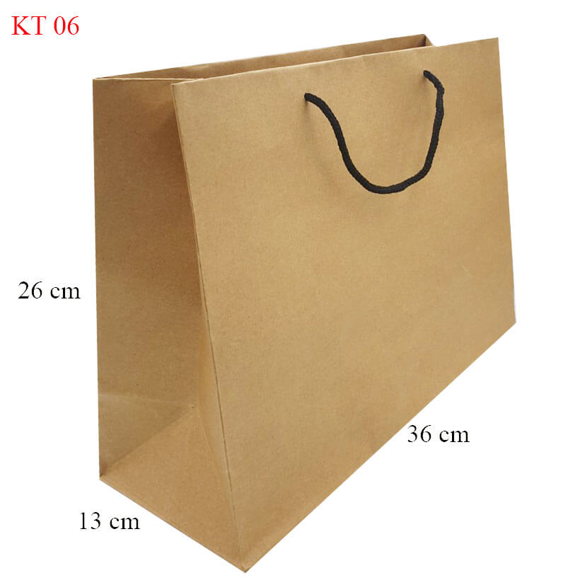 Combo 50 Túi Giấy Kraft trơn KT06 (KT: 26 x 36 x 13)
