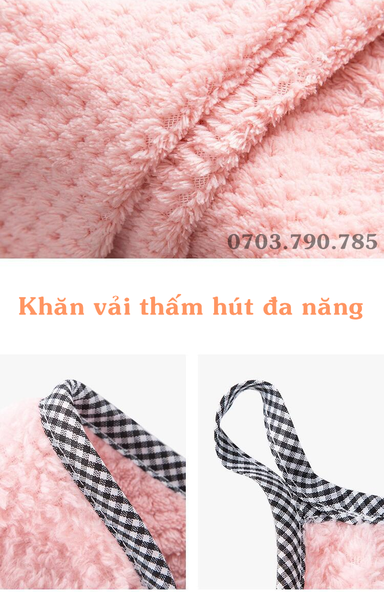 [HCM]COMBO 3 KHĂN VẢI LAU ĐA NĂNG CÓ MÓC TREO