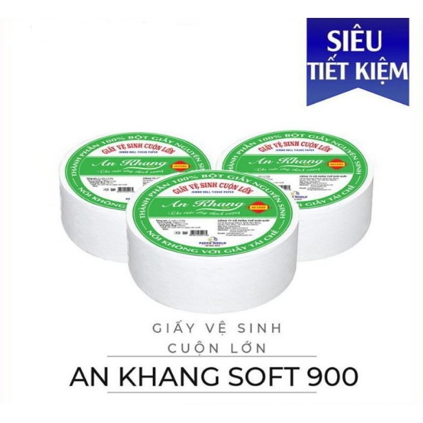 Giấy Vệ Sinh Cuộn Lớn AN KHANG AKS900 900Gr