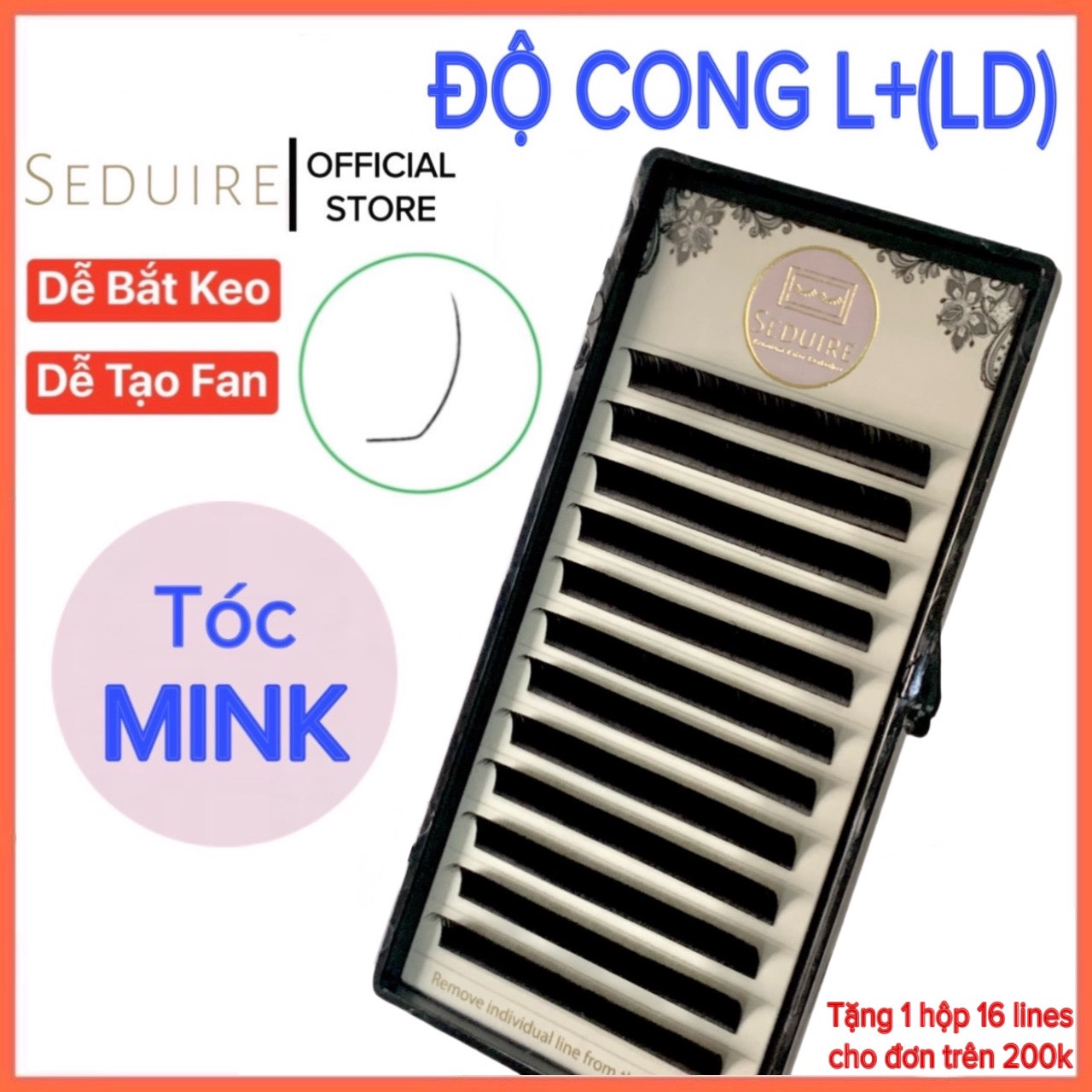 Mi khay seduire độ cong l+ , tóc mink