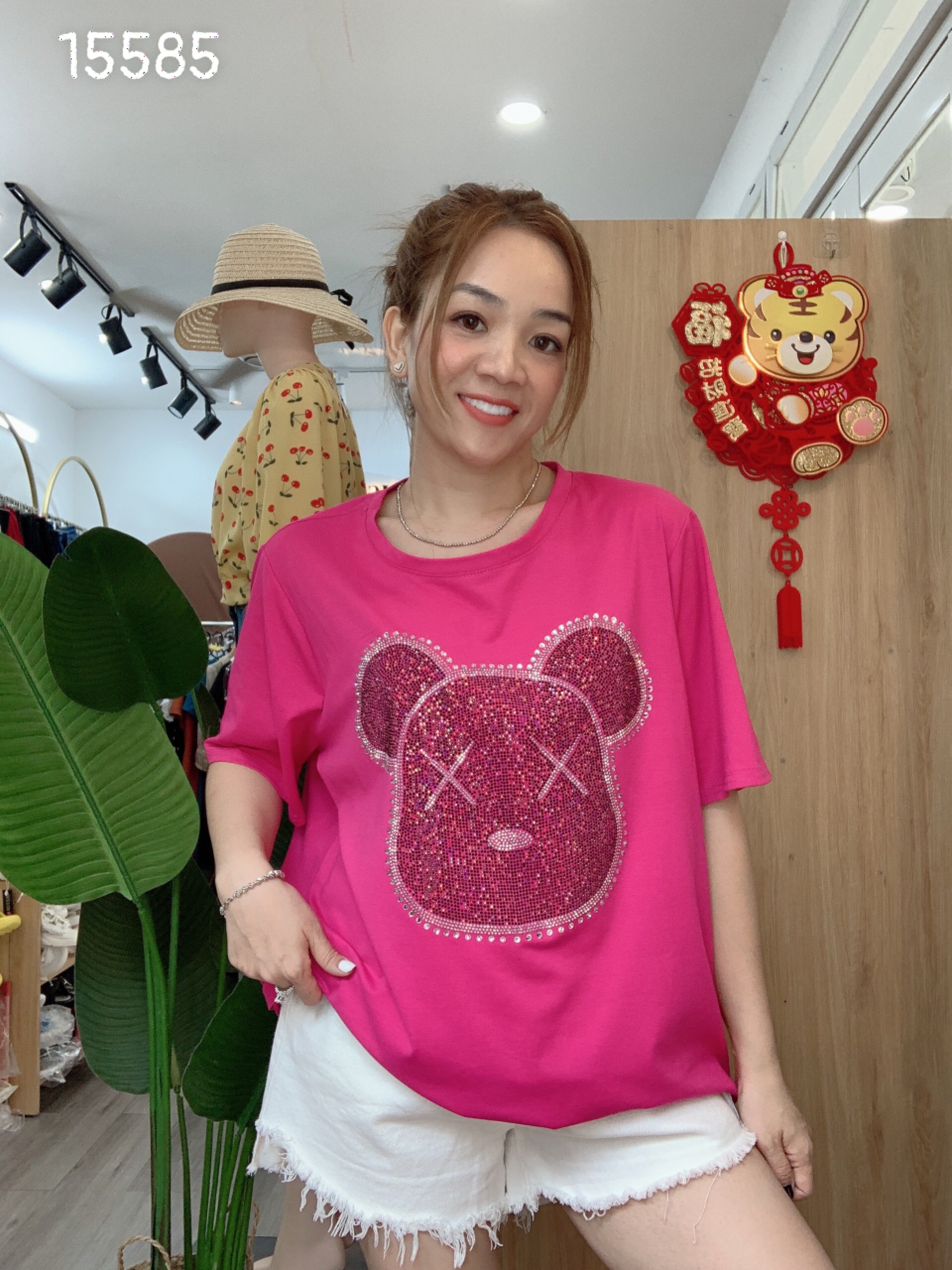 Áo BIG SIZE Mặt GẤU "Bling Bling" Linhstyle - 15585