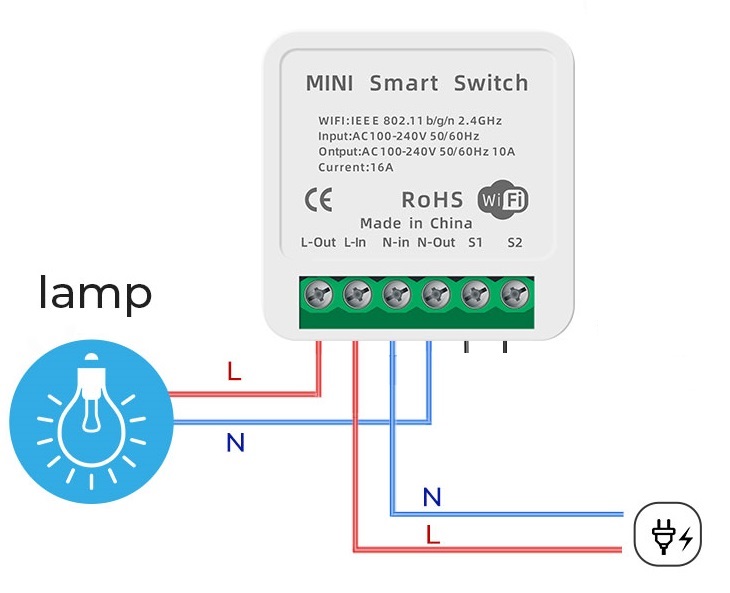 Mudule Tuya Wifi hỗ trợ công tắc tay 1 kênh