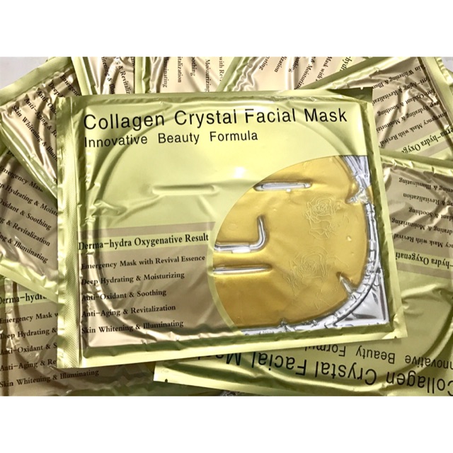 Combo 10 Miếng Mặt Nạ Vàng  Collagen Crystal Facial Mask Trắng Mịn Da