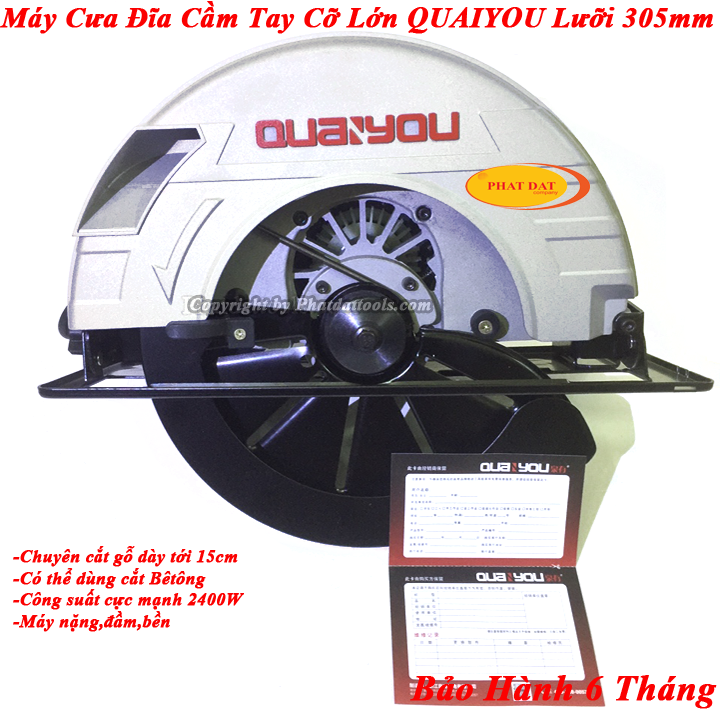 Máy cưa gỗ cầm tay cỡ lớn quaiyou qy5305 công suất 2400w-tặng kèm lưỡi cưa d305